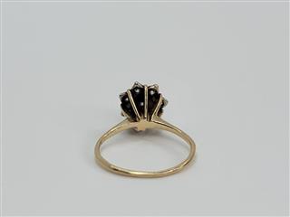 10K Yellow Gold Diamond Flower Cluster Ring (8) RBC 2.7G Sz 7.75